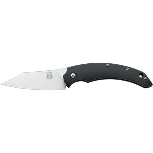 Navaja italiana FOX SLIM DRAGOTAC FX-518 con hoja de acero Böhler N690Co de 8 cm de y empuñadura de FRN negro de 10,5 cm