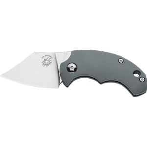 Navaja italiana FOX DRAGO PIAMONTES FX-519 con hoja de acero N690Co de 4,5 cm y empuñadura de FRN gris de 6 cm