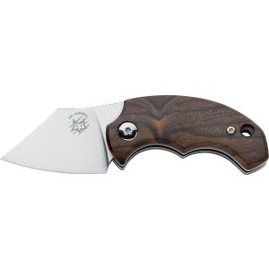 Navaja italiana FOX DRAGO PIAMONTES FX-519 con hoja de acero N690Co de 4,5 cm y empuñadura de ziricote de 6 cm