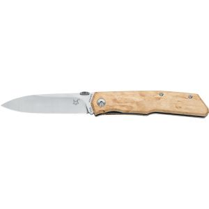 Navaja italiana FOX TERZUOLA FX-525 BE con hoja de acero N690Co de 8,5 cm y empuñadura de abedul rizado de 11,5 cm
