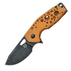 Navaja italiana FOX SURU FX-526 ALB con hoja de 6 cm de acero N690Co lavado a la piedra y empuñadura de aluminio aeroespacial anodizado en verde militar de 8,8 cm ganadora del premio Blade Show Overral Knife of the Year 2018