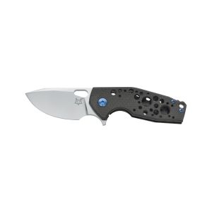 Navaja italiana FOX SURU FX-526 CFBL con hoja de 6 cm de acero M390D y empuñadura de fibra de carbono de 8,8 cm ganadora del premio Blade Show Overral Knife of the Year 2018