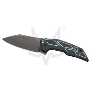 Navaja italiana FOX PHOENIX FX-531TI B con hoja de acero M390 de 8,5 cm y empuñadura de titanio anodizado negro de 11,5 cm