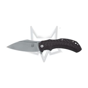 Navaja italiana FOX SHADOW FX-533 CF con hoja de acero Elmax de 10 cm y empuñadura de fibra de carbono de 12 cm