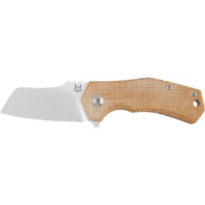 Navaja Fox ITALICO FX-540 NA con hoja de acero M390 de 6 cm y empuñadura de Micarta natural de 9 cm