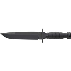 Cuchillo Fox DEFENDER FX-689 B con hoja de acero N690Co de 17.3 cm y empuñadura deKraton negro de 14.7 cm