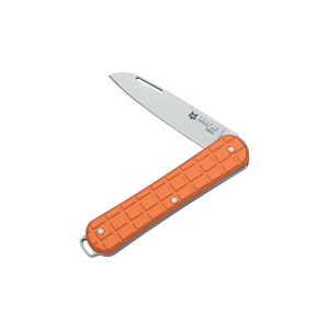 Navaja Fox Vulpis - Grenade Pattern FX-VPGP130 OR con hoja de acero N690Co de 5.5 cm y empuñadura de Aluminio anodizado naranja de 8 cm
