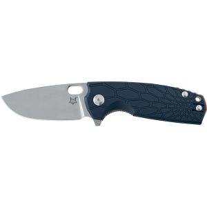 Navaja italiana FOX CORE FX-604 BL con hoja de acero Böhler N690Co y empuñadura de 11 cm de FRN azul panel de abeja