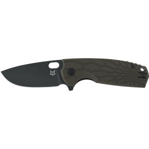 Navaja italiana FOX CORE FX-604 OD con hoja de acero Böhler N690Co con recubrimiento PVD y empuñadura de 11 cm de FRN verde panel de abeja