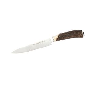 Muela Cuchillo GAUCHO-16A hoja de acero MoVa de 16 cm y empuñadura de asta de ciervo.
