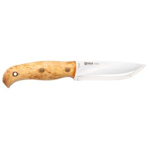 Cuchillo nórdico HELLE 200671 Nordlys con hoja de acero Acero inoxidable 14C28N de 12.3 cm y empuñadura de Abedul rizado de 12.4 cm