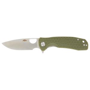 Navaja Honey Badger Large Flipper Verde 1003 con hoja de acero 8Cr13MoV de 9.2 cm y empuñadura de FRN de 11.8 cm