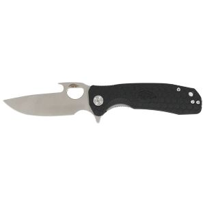Navaja Honey Badger Medium Opener Negro 1061 con hoja de acero 8Cr13MoV de 8.1 cm y empuñadura de FRN de 10.4 cm