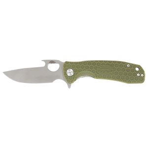 Navaja Honey Badger Medium Opener Verde 1063 con hoja de acero 8Cr13MoV de 8.1 cm y empuñadura de FRN de 10.4 cm