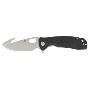Navaja Honey Badger Large Hook Negro 1251 con hoja de acero 8Cr13MoV de 9.2 cm y empuñadura de FRN de 11.8 cm