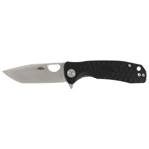 Navaja Honey Badger Small Tanto Negro 1341 con hoja de acero 8Cr13MoV de 7.1 cm y empuñadura de FRN de 9.5 cm