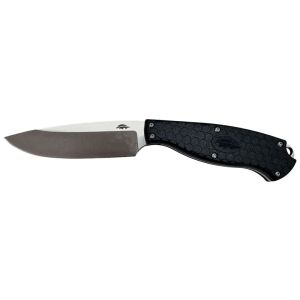 Cuchillo Honey Badger Outfitter Negro 5304 con hoja de acero 8Cr13MoV de 9.6 cm y empuñadura de FRN de 10.8 cm