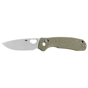 Navaja Honey Badger Small Crossbolt Verde 6013 con hoja de acero 8Cr13MoV de 7.1 cm y empuñadura de FRN de 9.5 cm