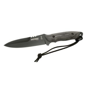 Compra aquí tu Cuchillo Muela HORNET-N con hoja de acero MoVa de 14,5 cm y empuñadura de micarta de 27,2 cm., ¡Somos su tienda en Albacete!