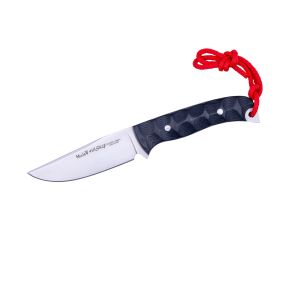 Muela Cuchillo husky HUSKY-10M hoja de acero MoVa de 10 cm y empuñadura de micarta negra 3D.