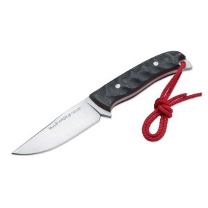 Muela Cuchillo husky HUSKY-10M hoja de acero MoVa de 10 cm y empuñadura de micarta negra 3D.