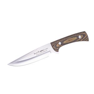 Cuchillo Muela JABALI-17G con hoja de acero MoVa de 17 cm y empuñadura de micarta canvas negra de 13 cm
