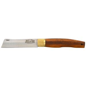 Navaja José Da Cruz Planalto Punta Cortada Madera de tigre Inoxidable con hoja de acero Acero inox de 8.50 cm y empuñadura de Madera de tigre de 10.00 cm