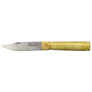 Navaja José Da Cruz Munición con hoja de acero Acero inox de 8.50 cm y empuñadura de latón de 10.00 cm