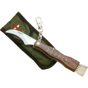 Navaja JKR 0032 con hoja de acero inoxidable de 7 cm y empuñadura de madera.