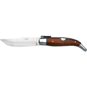 Navaja JKR 0142 con hoja de acero de 8 cm y empuñadura de madera roja.