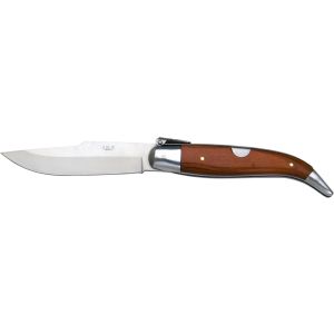 Navaja JKR 0144 con hoja de acero de 10 cm y empuñadura de madera roja.