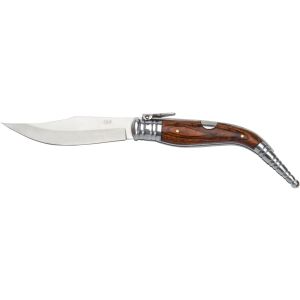 Navaja JKR 0243 con hoja de acero 420 de 10 cm y empuñadura de madera de 13,5 cm.