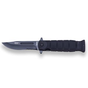 Navaja de rescate JKR 0547 con hoja de acero inoxidable de 8,5 cm y empuñadura de de goma.