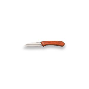 Navaja deportiva JKR 801 con hoja de acero de 8,5 cm y empuñadura de el mango está elaborado en madera roja