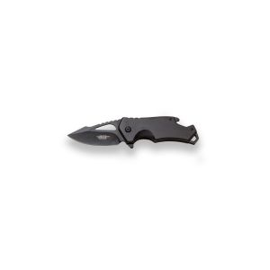 Navaja deportiva JKR 834 con hoja de acero 3Cr13MoV de 7 cm y empuñadura de acero inox.