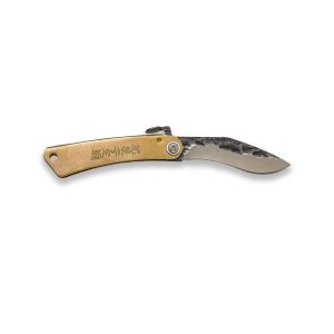 Navaja JKR 0896 con hoja de acero 3Cr13MoV de 7,5 cm y empuñadura de latón.