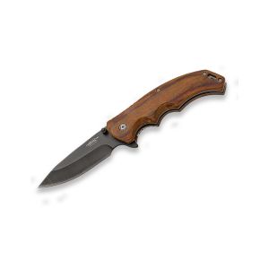 Navaja JKR 0933 con hoja de acero 3Cr13MoV de 8,5 cm y empuñadura de madera.