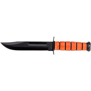 Cuchillo KA-BAR USMC 1217 con hoja de acero acero 1095CV de 17.80 cm y empuñadura de cuero de 12.30 cm