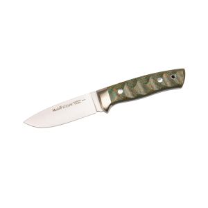 Muela Cuchillo Kodiak KODIAK-10G hoja de acero MoVa de 10 cm y empuñadura de micarta verde.