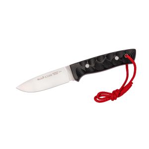 Muela Cuchillo Kodiak KODIAK-10SV.M/K hoja de acero Sandvick 14C28N de 10 cm y empuñadura de micarta negra funda de kydex negra.