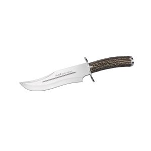 Muela Cuchillo de Caza Lobo LOBO-23A hoja MOVA de 23 cm y empuñadura de asta de ciervo.