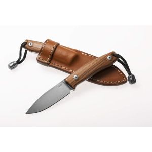 Cuchillo italiano LIONSTEEL M1 ST con hoja de acero M390 de 7,4 cm y empuñadura de madera de palosanto de 10 cm