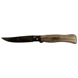 Navaja MAM Colors Gris con hoja de acero Acero inox de 9.00 cm y empuñadura de Abedul laminado de 13.00 cm