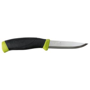 Cuchillo Morakniv Companion Olive Green (S)  con hoja de acero 12C27 (inox) de 10.4 cm y empuñadura de Caucho de 11.5 cm