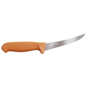 Cuchillo Morakniv Hunting - Curved Boning (Deshuesador) con hoja de acero Acero sueco reciclado de 13.2 cm y empuñadura de Polímero de 12.7 cm