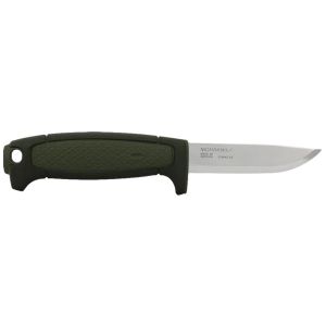 Cuchillo rakniv Risberg Inox - Verde Bosque Profundo 14650 con hoja de acero Reciclado sueco de 9.1 cm y empuñadura de Polímero de 11.5 cm