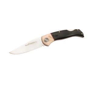 Muela Navaja NAVALIA-10M.B hoja de acero Mova de 10 y micarta hueso y negra.