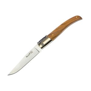 Muela Navaja PQ-9.OL hoja de acero MoVa de 9 cm y empuñadura de olivo Herramienta.