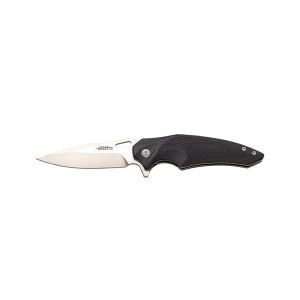 Navaja deportiva JKR PRO 10.011 con hoja de acero D2 de 8,3 cm y empuñadura de G-10 de 11 cm.
