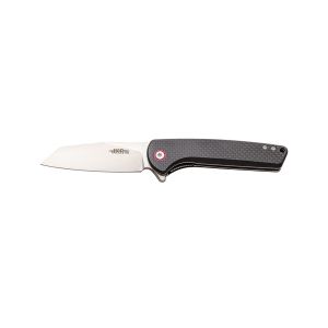 Navaja deportiva JKR PRO 10.014 con hoja de acero D2 de 9 cm y empuñadura de Fibra de carbono y G-10 de 11,5 cm.